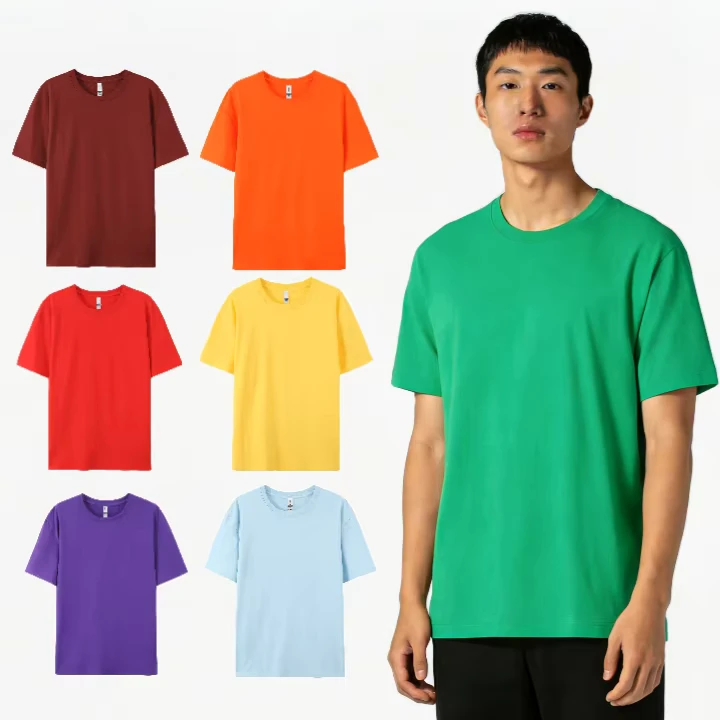 CHINEE-100-Cotton-180g-Blank-Tshirt-Oversized-Fit-Crew-Neck-Tshirt-for-Custom-Logo-Design