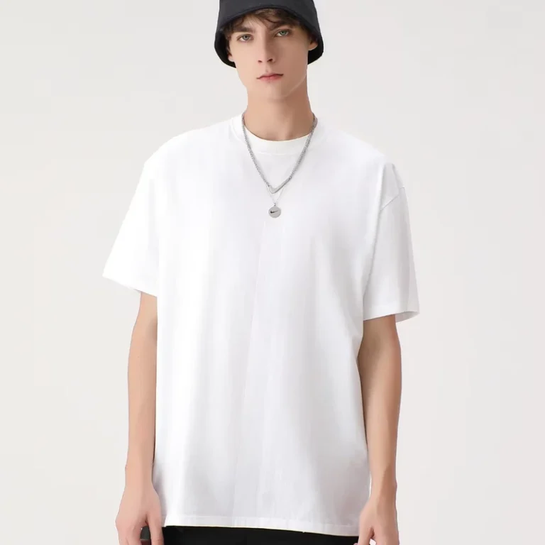CHINEE-100-Cotton-220G-Crew-Neck-T-Shirt-for-Men-Customizable-Blank-Casual-Black-White-T-shirt-Men