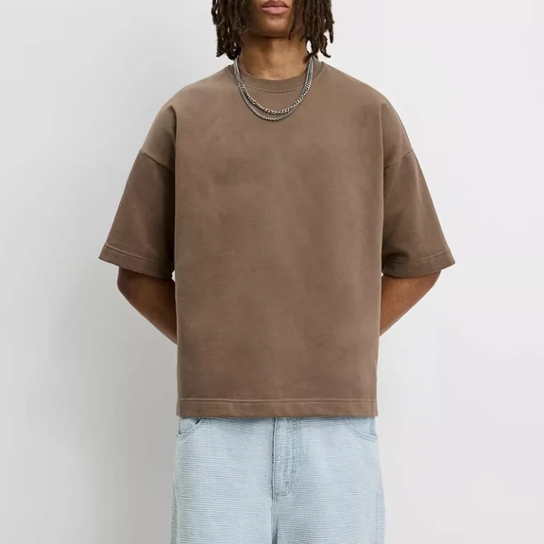 CHINEE-100-Cotton-Crew-Neck-Mens-T-Shirt-Custom-Logo-Tee-Oversized-Print-Pattern