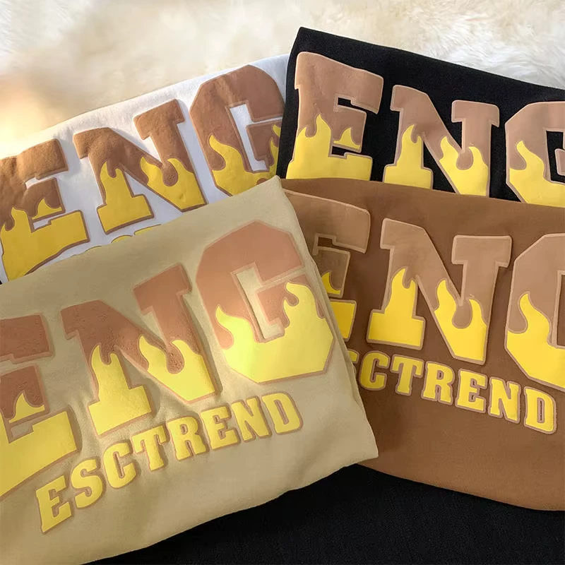 CHINEE-100-Cotton-Heavyweight-Oversized-Mens-230gsm-T-Shirt-3D-Puff-Printing-High-Quality-Solid-Color-Custom-Design-Unisex-Casual-Tee-1