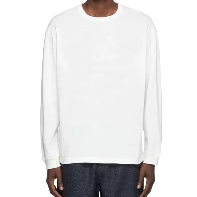 CHINEE-100-Cotton-Logo-Long-Sleeve-Tshirt-Casual-Heavy-Weight-Crewneck-Long-Sleeve-T-Shirt