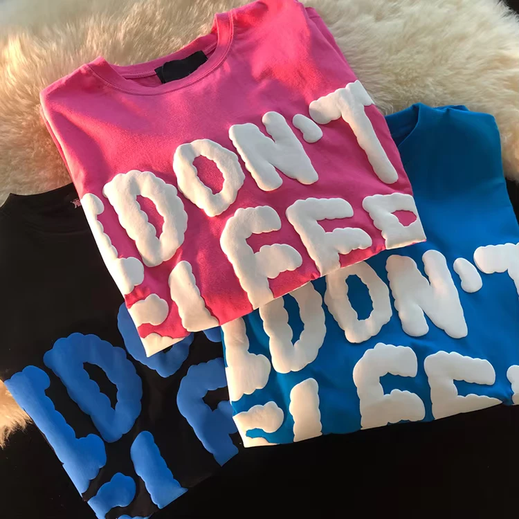 CHINEE-100-Cotton-T-Shirt-Custom-Logo-Street-Wear-with-Multicolor-Graphic-Oversized-3D-for-Puff-Print-Plain-T-Shirt