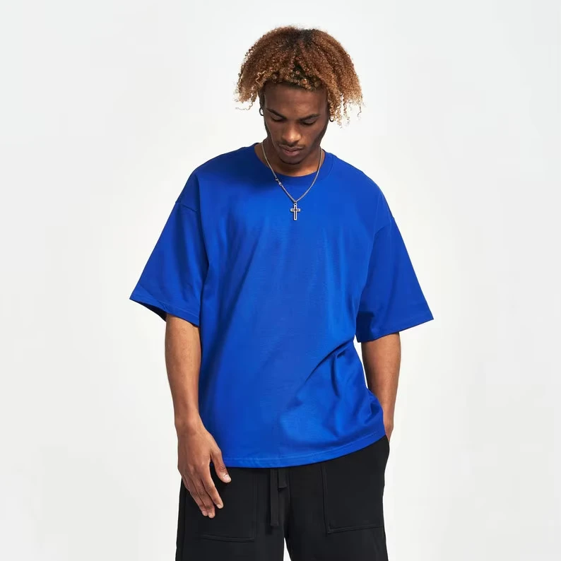 CHINEE-100-Cotton-T-Shirt-Heavy-Weight-250-Gsm-Custom-Print-Graphic-Drop-Shoulder-Mens-Oversized-Design-Knitted-Fabric