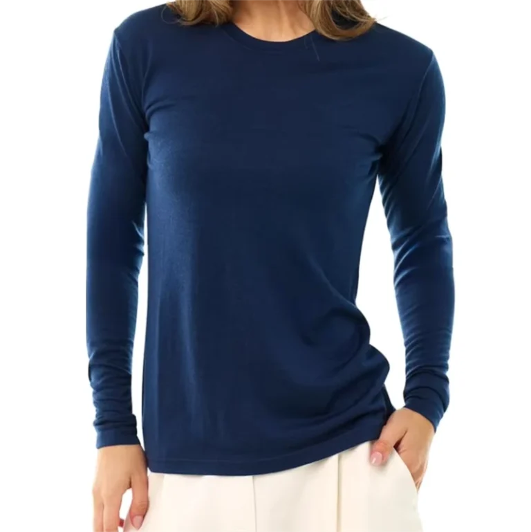 CHINEE-100-Merino-Wool-Womens-Premium-Brand-New-Casual-Round-Neck-Solid-Slim-Fit-Breathable-Long-Sleeve-Sweatshirt-T-Shirt