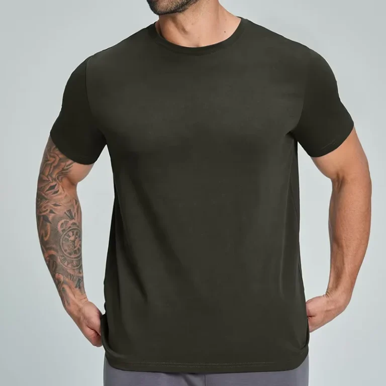 CHINEE-100-Organic-Cotton-Crew-Neck-Mens-Short-Sleeve-T-Shirt-with-Customizable-Logo