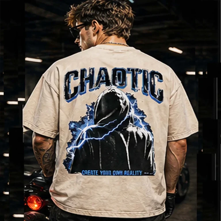 CHINEE-100-Pure-Cotton-Crew-Neck-T-Shirt-230G-Thick-Regular-Fit-Washed-Vintage-Unisex-Plus-Size-Solid-Eco-Friendly-Streetwear