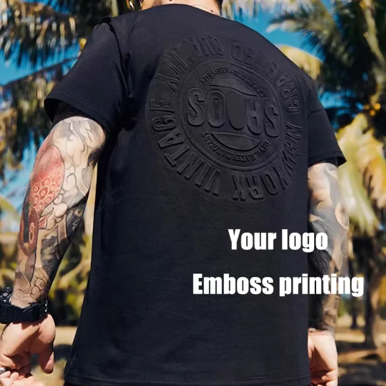 CHINEE-180-Gsm-100-Cotton-T-Shirt-Printing-Customized-Logo-Mens-T-shirts-Custom-Blank-3d-Embossed-T-Shirts