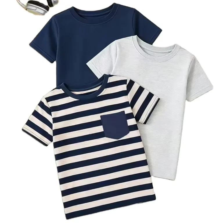 CHINEE-2-Pcs-Jersey-Unisex-Medium-Large-Short-Sleeve-T-Shirts-Summer-Outdoor-Casual-Neck-Top-Machine-Random-Print-Pocket-Quick-Dry