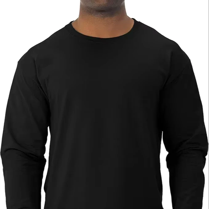 CHINEE-230-GMS-High-Quality-Long-Sleeve-Solid-Color-Cotton-O-Neck-T-Shirt-Blank-Men-T-Shirt-Plain-Casual-Mens-T-shirts