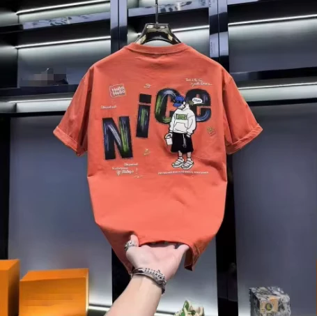 CHINEE-230-g-Cotton-New-Arrival-Mens-Cartoon-Nice-Graphic-T-Shirt-Casual-Loose-Fit-Short-Sleeve-Streetwear-Tee
