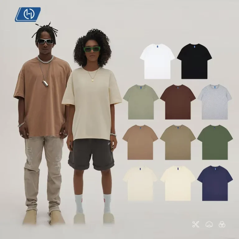 CHINEE-230G-Heavyweight-100-Cotton-Crew-Neck-T-shirt-Loose-Casual-Sweat-Absorbent-Anti-Wrinkle-Tshirt