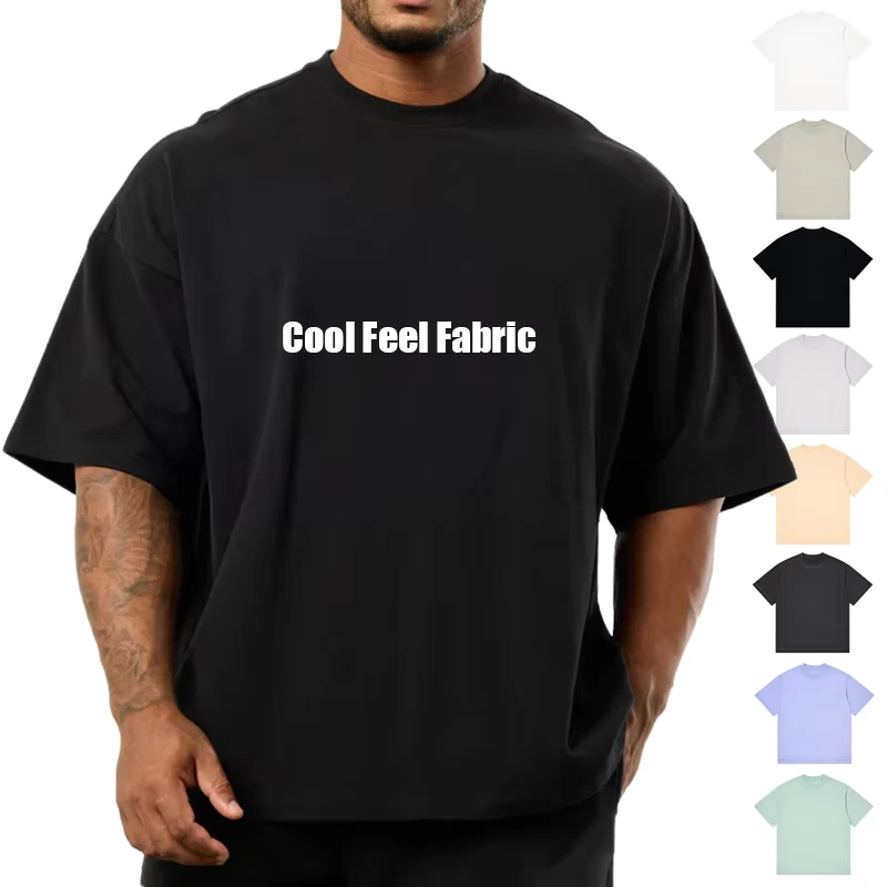 CHINEE-230Gsm-70-Cotton-30-Polyester-Half-Sleeve-Tshirts-Summer-T-shirt-Cool-Feeling-Breathable-Elastic-Sorona-Coton-T-Shirt
