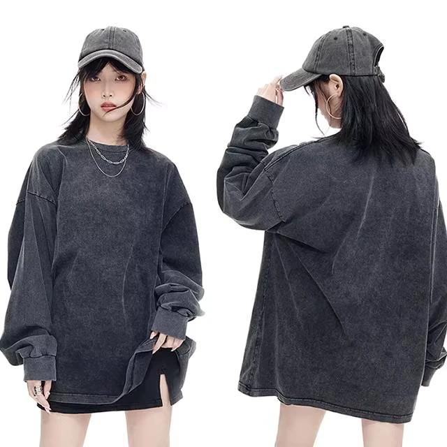 CHINEE-230g-Custom-High-Quality-Men-Women-Heavy-100-Cotton-Long-Sleeve-T-Shirt-Retro-Cotton-Long-Sleeved-Washed-Old-T-Shirt-Men