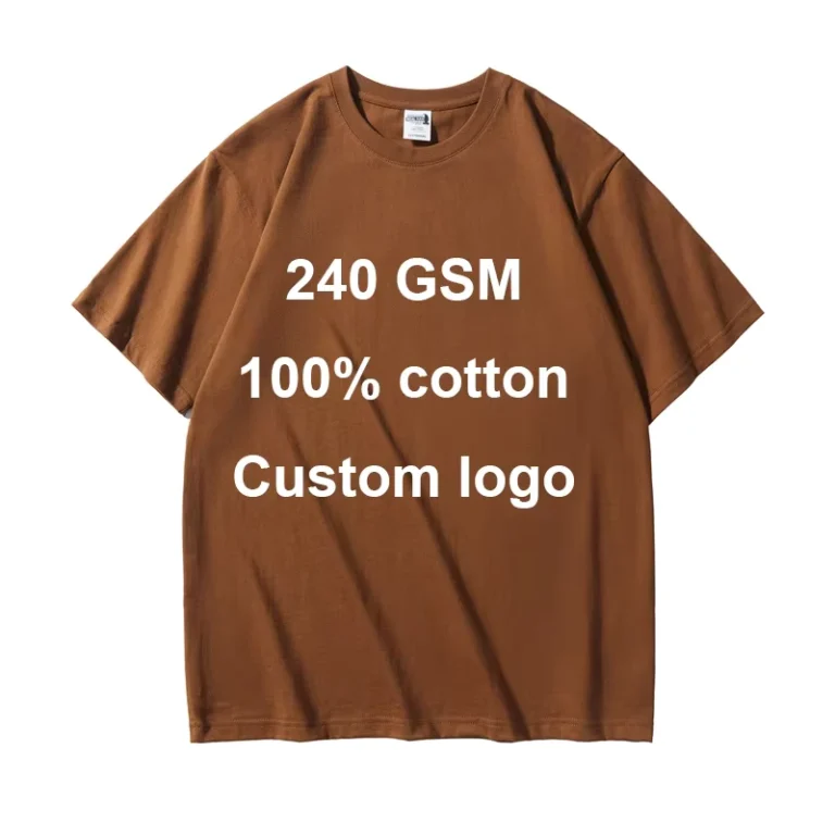 CHINEE-240-GSM-Men-Basic-Tee-100-Cotton-Crewneck-T-Shirts-Short-Sleeve-Custom-Logo-Puff-Printing-US-Size-Regular-Fit-T-Shirts