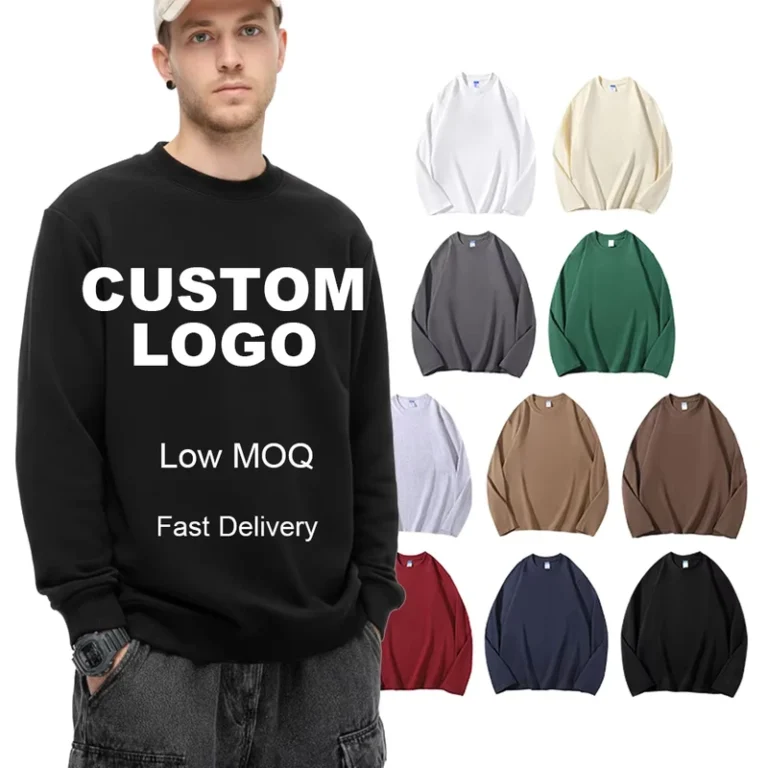 CHINEE-260gsm-100-Cotton-Long-Sleeve-T-shirt-Unisex-Solid-Crew-Neck-Regular-Fit-Drop-Shoulder-Pullover-Autumn-Casual-Eco-Friendly