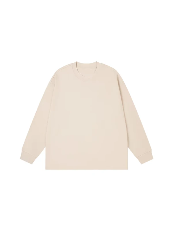 CHINEE-280g-Heavy-Japanese-Simple-Solid-Color-Long-Sleeve-T-shirt-Mens-Fall-winter-100-Cotton-Anti-pilling-Loose-Fit