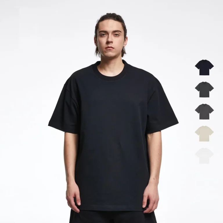 CHINEE-300GSM-Heavyweight-Short-Sleeve-T-shirt-High-Quality-Custom-Cotton-Mens-Oversize-Plain-T-shirts