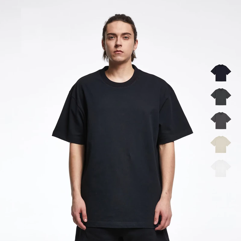 CHINEE-300GSM-Heavyweight-Short-Sleeve-T-shirt-High-Quality-Custom-Cotton-Mens-Oversize-Plain-T-shirts