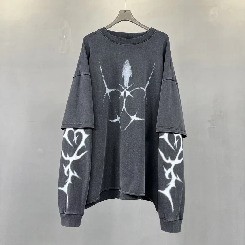 CHINEE-345G-Washed-Water-Used-Printed-Splicing-Long-Sleeve-T-shirt-High-Quality-Printed-Long-Sleeve-T-shirt