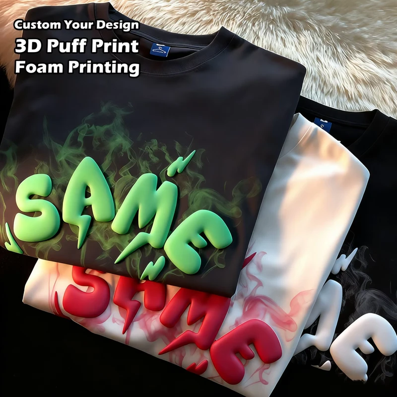 CHINEE-3D-Screen-Puff-Print-Classic-Tee-Shirt-Cotton-Plain-Oversize-Tshirt-Heavy-Weight-T-Shirt-Custom-Foam-Logo-Men-T-Shirt-for-Men