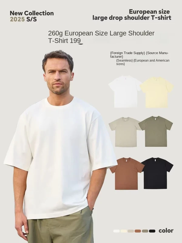 CHINEE-A2963-Mens-Basic-Crew-Neck-T-Shirt-Customized-Screen-Printed-Solid-Color-No-Brand-Soft-Woven-Plain-T-Shirt