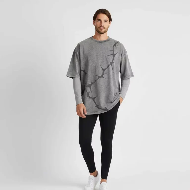 CHINEE-AFSAR-SPORTS-100-Cotton-260g-Breathable-Oversized-Crewneck-T-Shirt-Men-Front-Print-Hip-Hop-Casual-Short-Sleeve-Bulk
