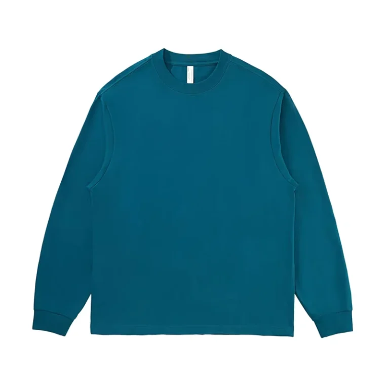 CHINEE-AMCLEVER-100-Cotton-T-shirt-Round-Neck-Loose-Fit-Long-Sleeve-Solid-Colors-Custom-LOGO-for-Autumn-Digital-Printing