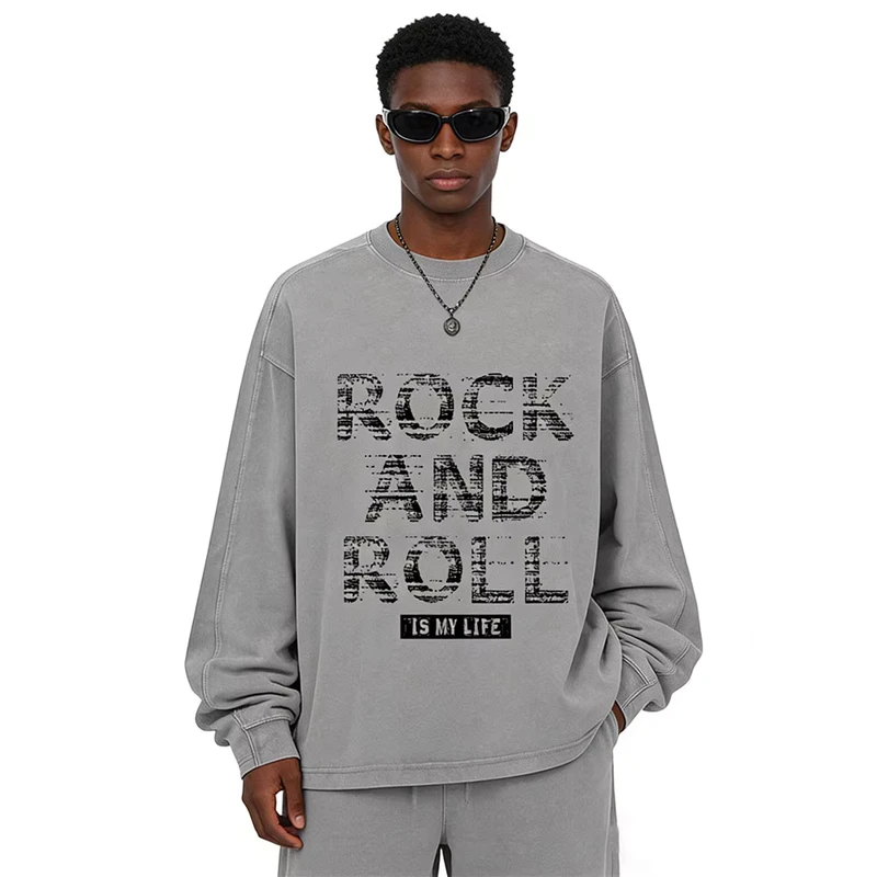 CHINEE-AMCLEVER-Mens-100-Cotton-T-shirts-Long-Sleeve-285g-Streetwear-Patchwork-Autumn-Winter-Subculture-T-Shirt-Black-Knitted
