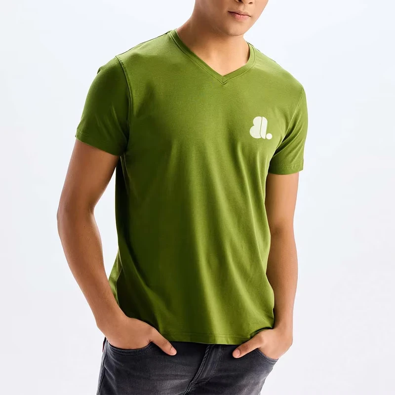 CHINEE-All-V-neck-T-Shirt-Solid-Color-Plain-Short-Sleeve-Men-V-Neck-T-Shirts-Short-Sleeve-100-Cotton-Blank