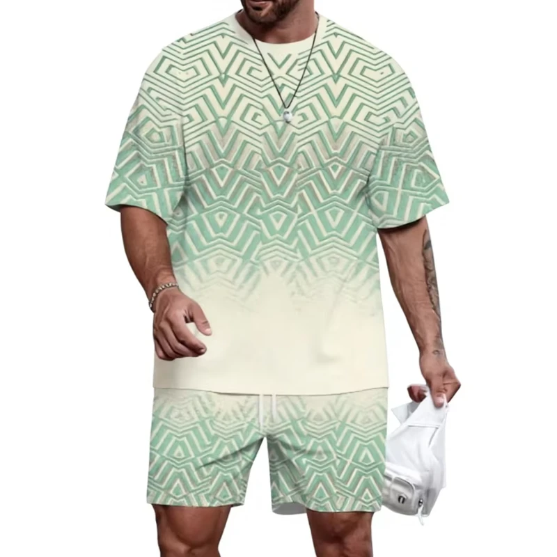 CHINEE-American-High-street-Mens-2-piece-Woven-Crew-Neck-T-shirt-Shorts-Summer-Casual-Fashion-Trend-3D-Digital-Printing-Suit-Factory