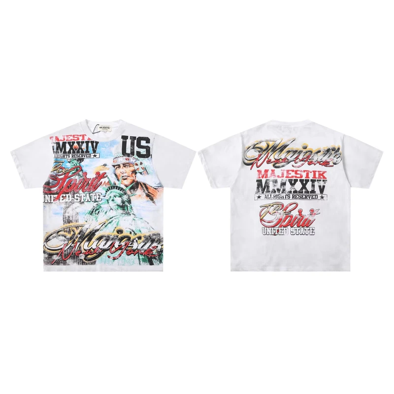 CHINEE-American-Style-Trendy-Brand-Short-Sleeve-Hot-Stone-Inlaid-Full-Print-Graffiti-Printed-Cotton-Loose-Fit-T-Shirt-Mens-Womens