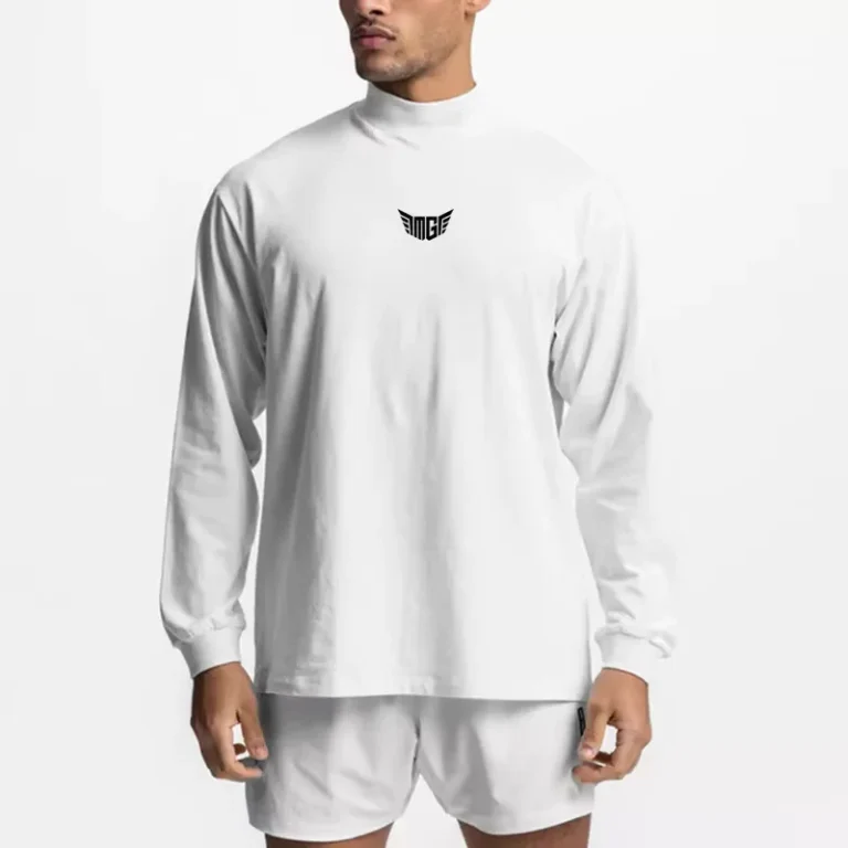 CHINEE-Autumn-Running-Long-Sleeve-Shirt-Men-Turtleneck-T-Shirt-for-Men-Custom