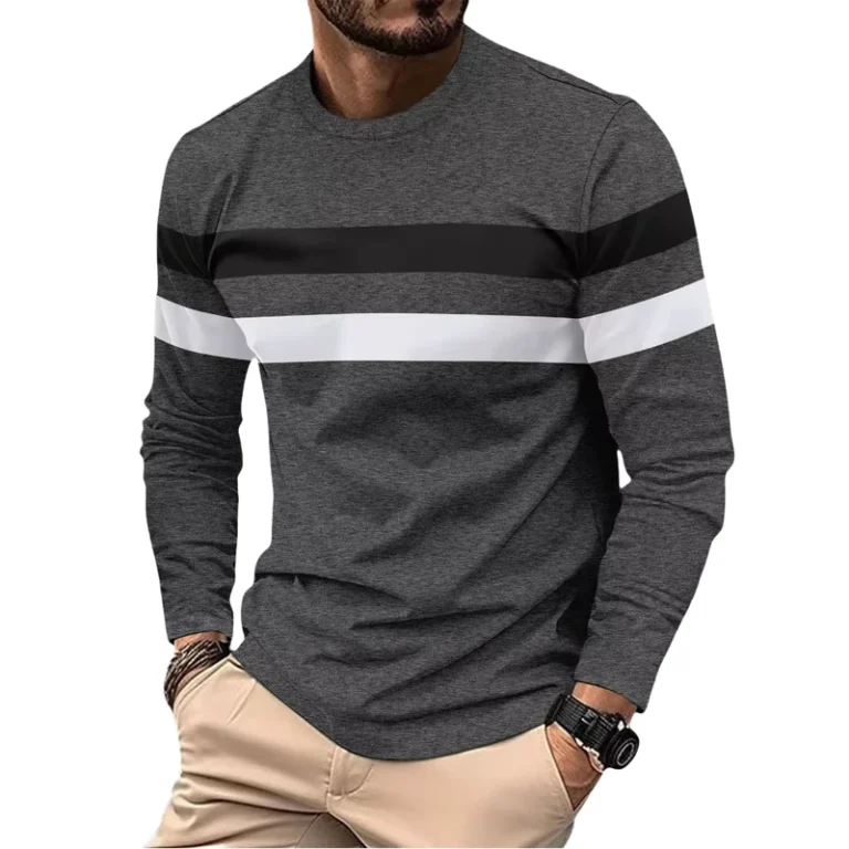 CHINEE-Autumn-Winter-Mens-Pullover-Shirt-with-Long-Sleeves-and-Color-Blocked-Base-100-Cotton-Thin-T-shirt-Knitted-Print-Pattern