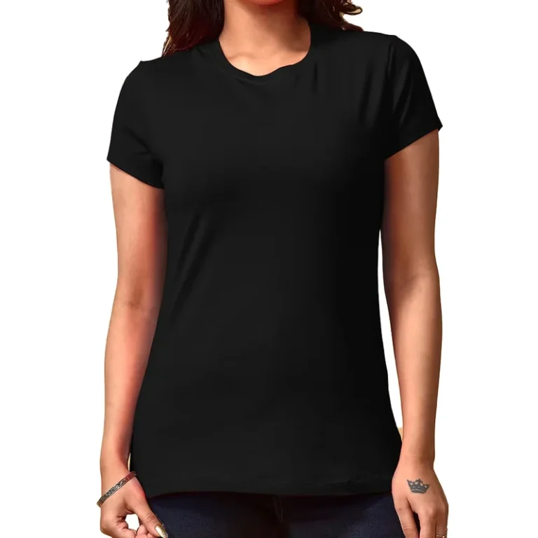 CHINEE-Basic-Crew-Neck-Cotton-Womens-Solid-T-Shirt-Designed-For-Casual-Outfits-Comfortable-Fit-And-Stylish-Look-Suitable
