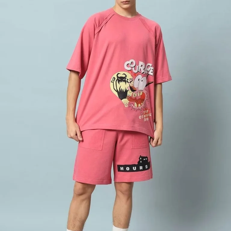 CHINEE-Best-Quality-Breathable-Quick-Dry-Casual-Mens-Summer-Co-ord-Shorts-Set-Solid-Color-Terry-Digital-Printing-Spandex-Cotton-Patch