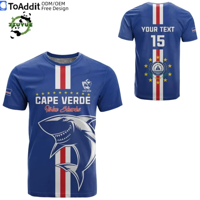 CHINEE-Best-Selling-2526-Africa-Cape-Verde-Jersey-Suitable-for-Home-and-Away-Short-Sleeve-T-Shirt-Casual-Sports-Football-Top