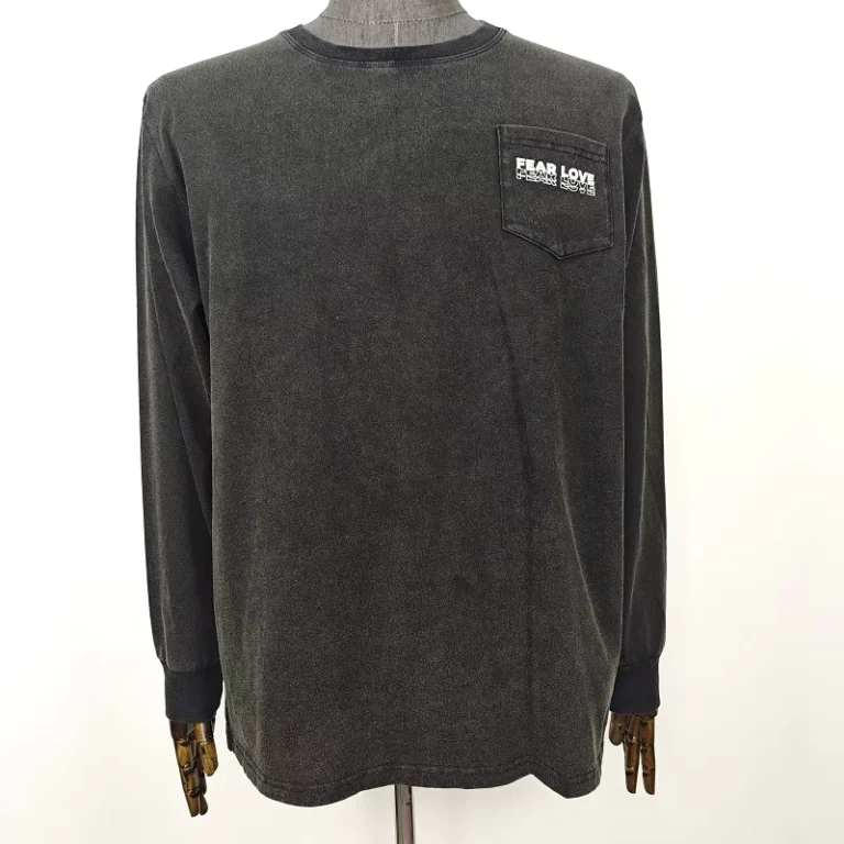 CHINEE-Black-Washed-100-Cotton-Dtg-Printing-Pocket-T-Shirt-Full-Sleeve-Heavyweight-Long-Sleeve-T-Shirts-for-Men