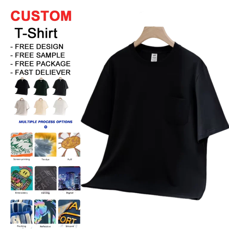 CHINEE-Blank-100-Cotton-Knitted-Casual-Solid-Street-Wear-T-Shirt-Regular-Fit-Custom-High-Quality-3D-Digital-Puff-Printed-Heavy-Duty