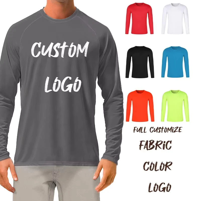 CHINEE-Blank-Embroidery-Print-Mans-Women-Custom-logo-Plain-Polyester-Round-Neck-Dry-Long-Sleeve-Tee-t-Shirt-for-Men