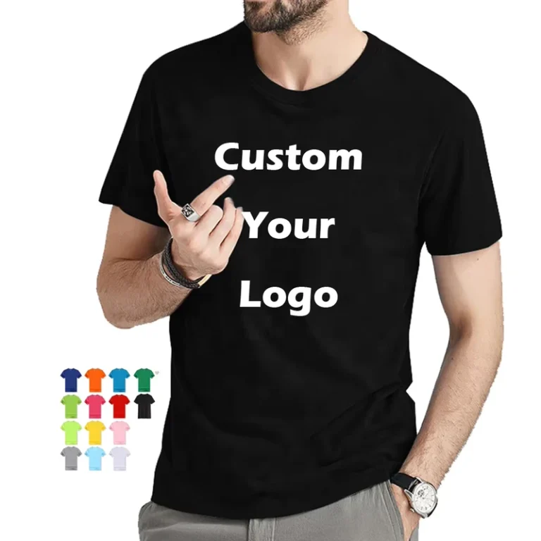CHINEE-Blank-Plain-T-Shirt-Custom-Silk-Screen-Print-Digital-Logo-Polyester-Cotton-Plus-Size-Men-T-Shirt