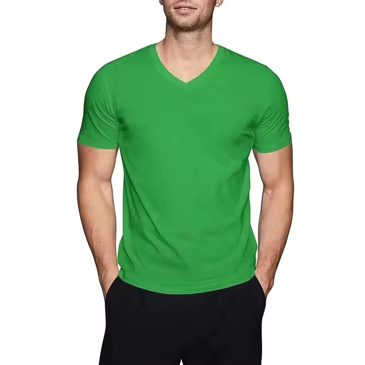 CHINEE-Blank-Polyester-v-Neck-t-Shirts-Good-Quality-Custom-Design-Screen-Printing-Make-Your-logo