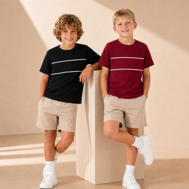 CHINEE-Boys-Summer-T-Shirt-Kids-Cotton-Short-Sleeve-Striped-Tee-Custom-Casual-Children-Top-OEM-Clothing