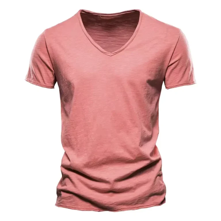 CHINEE-Brand-Quality-100-Cotton-O-Neck-Formal-T-Shirt-for-Men-Loose-Fit-Top-with-Short-Sleeve-Solid-Pattern-Knitted-Anti-Pilling