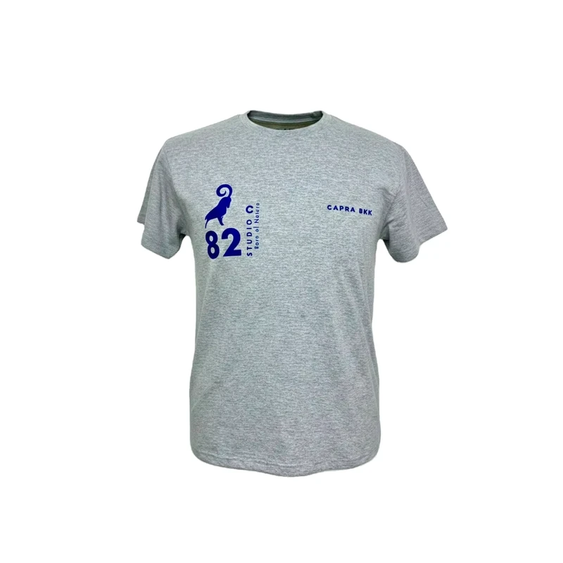 CHINEE-Breathable-Short-sleeved-Crew-Neck-T-shirt-with-Animal-Print-Polyester-Cotton-TC-34S-J-Fabric-150-160gsm-Gray