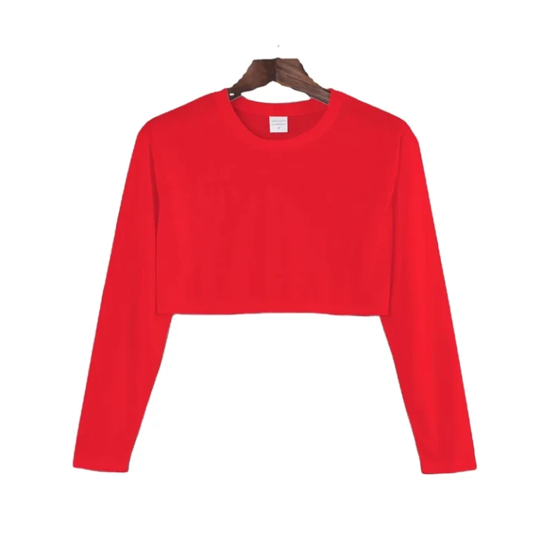 CHINEE-Casual-Cotton-Long-Sleeve-Crop-Top-T-shirt-for-HTV-and-Vinyl
