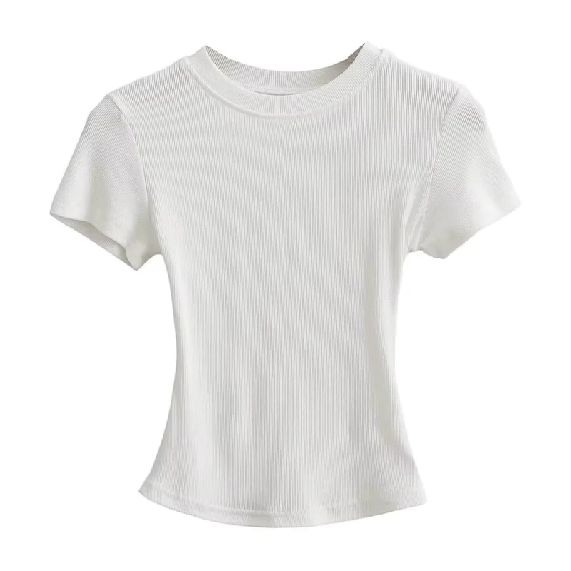 CHINEE-Casual-T-Shirts-Women-Slim-Fit-Tees-Female-Short-Sleeve-Top-Summer-Ladies-Solid-Basic-T-shirt
