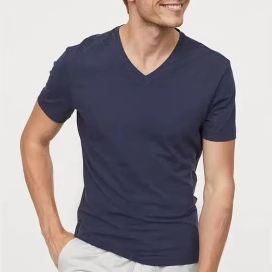 CHINEE-Casual-V-Neck-Mens-Regular-Fit-100-Cotton-Knitted-Digital-Print-Short-Sleeve-Eco-Friendly-T-Shirt