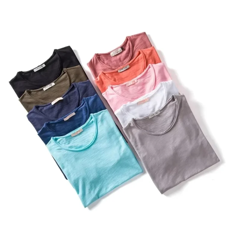 CHINEE-Classic-Solid-Pattern-Crew-Neck-T-Shirt-Regular-Fit-Unisex-Smart-Casual-Daily-Wear-100-Cotton