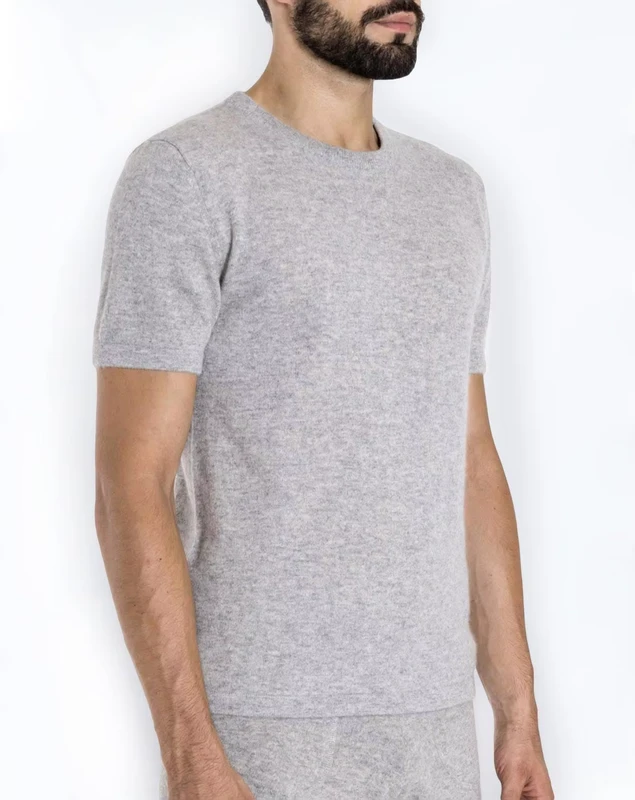 CHINEE-Classical-Pure-Cashmere-Crew-Neck-Men-T-Shirt