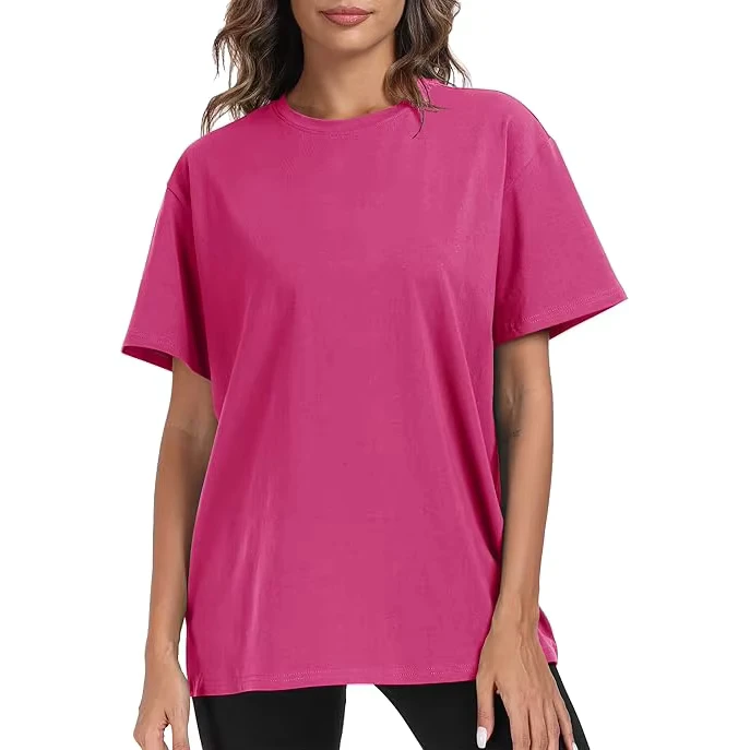 CHINEE-Cotton-Womens-T-Shirts-Regular-Fit-Crew-Neck-Short-Sleeve-Soft-Casual-Blank-Summer-Breathable-Quick-Dry-Knitted